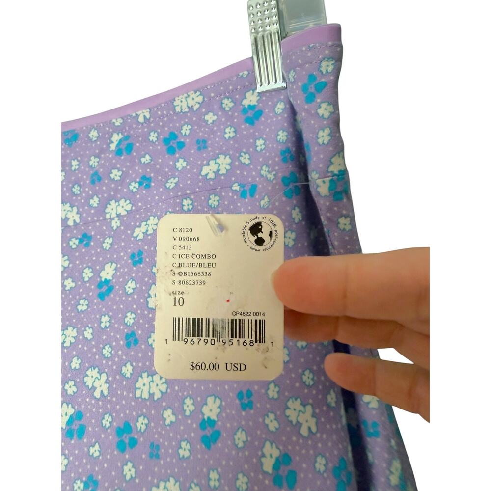 Free people IRL Floral Mini Slip Skirt Women’s 10 Ice Combo NEW - Picture 4 of 7